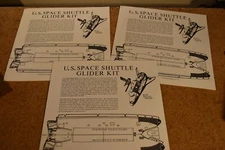 U.S. Space Shuttle Glider Kit Unused Unfolded Cut-Out w/Instructions Lot of 3