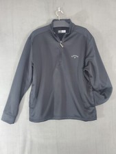 Callaway Mens Sweatshirt Size Medium Blach Half Zip Golf Athletic