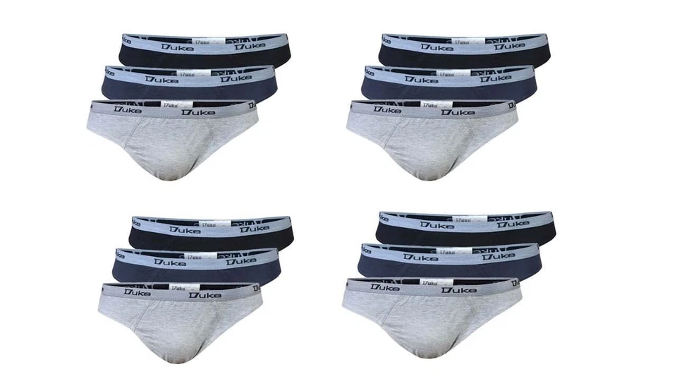 Duke London Slip In Cotone Da Uomo 12 Paia Confezione Taglia 1XL - 8XL - Immagine 3 di 4