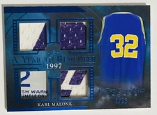 2019 Leaf Karl Malone Quad 2 Color Laundry Tag Jersey Patch 4/35 In The Game