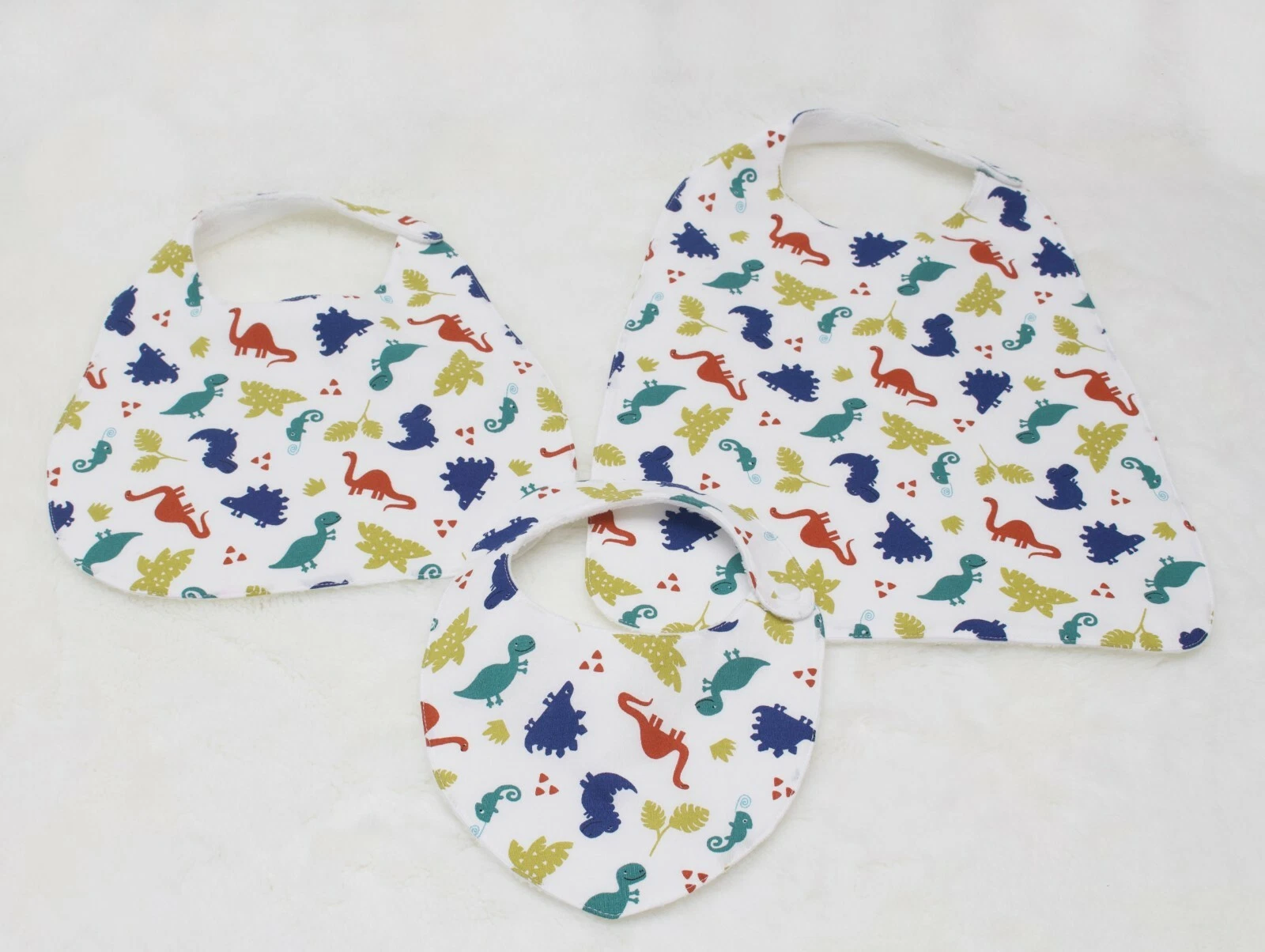 Maily Design - 1x Large Model Dinosaur Bib - Made in France - HandMade