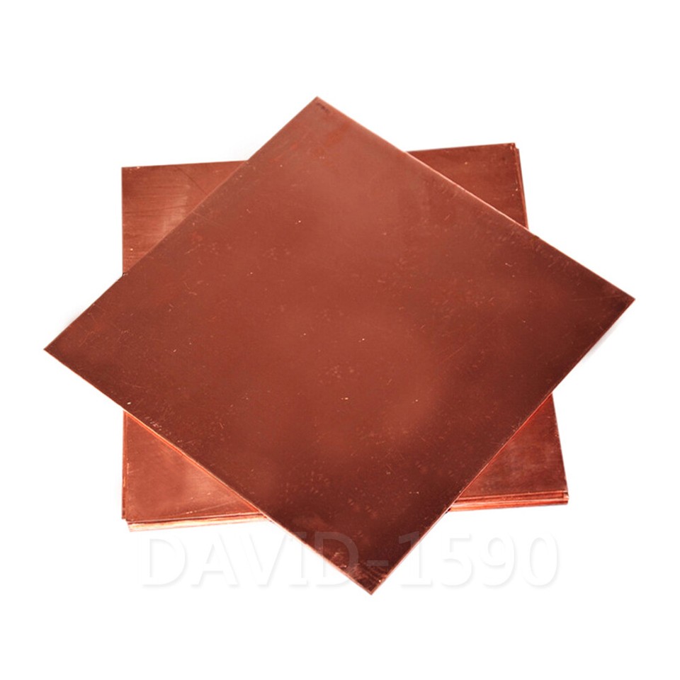 XMRISE Pure Cu Copper Plate Copper Sheet T2 Metal Sheet Copper Foil Cooling Industrial Materials 1.5mm Thick,100x150x1.5mm