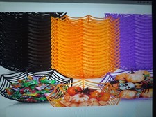 3 Pcs Halloween Candy Storage Basket Spider Web Serving Bowl Decorative Bowl