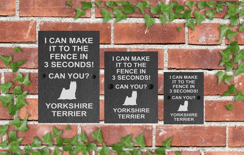 Dog Slate Gate Sign 3 Sizes I Can Make it to the Fence ALL BREEDS AVAILABLE M-Y - Picture 29 of 29