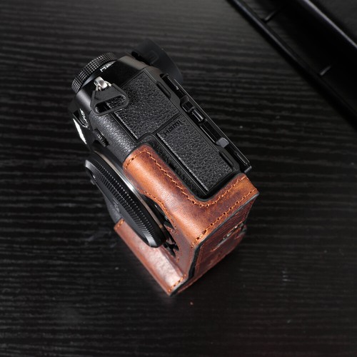 Genuine Leather Fuji XT5 Camera Bag Case Half Body Handmade Bag For