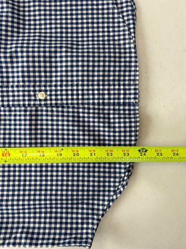 Ralph Lauren Boys Shirt M (10–12) Navy Gingham Button Down Short Sleeve Cotton - Picture 6 of 7