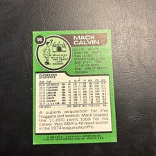 #96 Mack Calvin 1977-78. Topps Cb14-7 denver nuggets