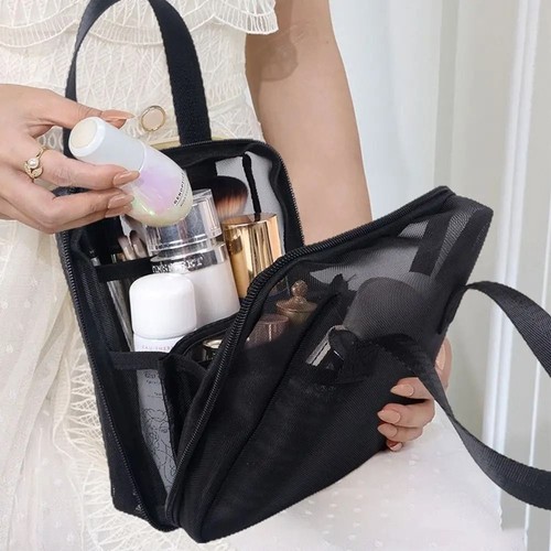 1pc Large Capacity Mesh Shower Bag Mesh/Lace Foldable Mesh Tote Business GB - Picture 9 of 16
