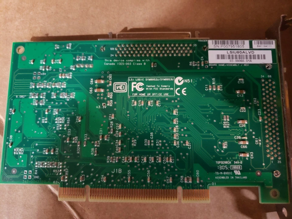 LSIU80ALVD PCI Ultra2 SCSI LVD/SE Controller LSI - Image 3 of 3