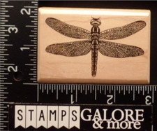 Mostly Animals Rubber Stamps 395-S6 DETAILED DRAGONFLY INSECT BUG T33A