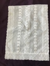 White Sheer Dresser Scarf ~ size 40" x 15" ~