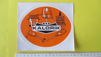 Vintage Aufkleber, 70er Jahre, KALORIK Haushaltsgeräte 15,5 cm / 12,5 cm