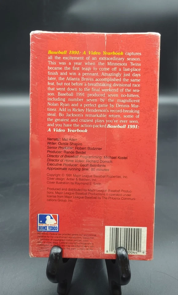 Major League Baseball 1991 A Video Yearbook VHS Tape | Sealed USA | MLB - Image 2 of 2