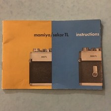 Mamiya /Sekor TL Camera Instructions Booklet Manual For 500 TL and 1000 TL