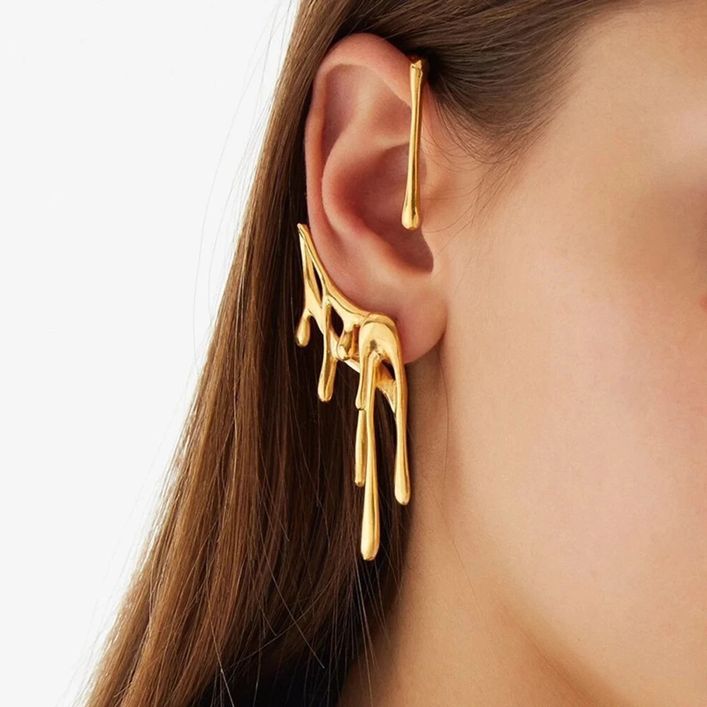 Earring in left ear sales woman