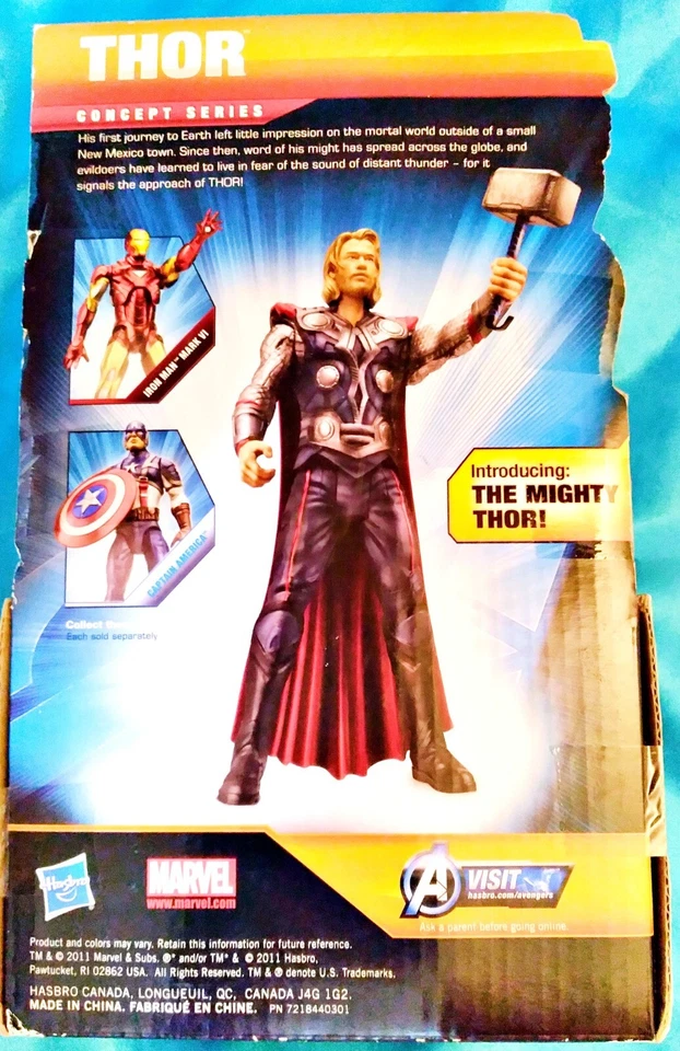 Figura de 8 pulgadas Marvel Avengers Thor (2011) Hasbro Concept Series Foto 4 de 4