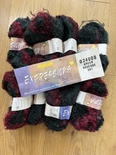 Vintage  Mohair 80% - 14 X 50g green burgundy red mix 700g