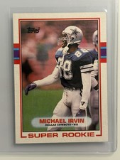 1989 Topps Michael Irvin Super Rookie 383 Dallas Cowboys HOF RC