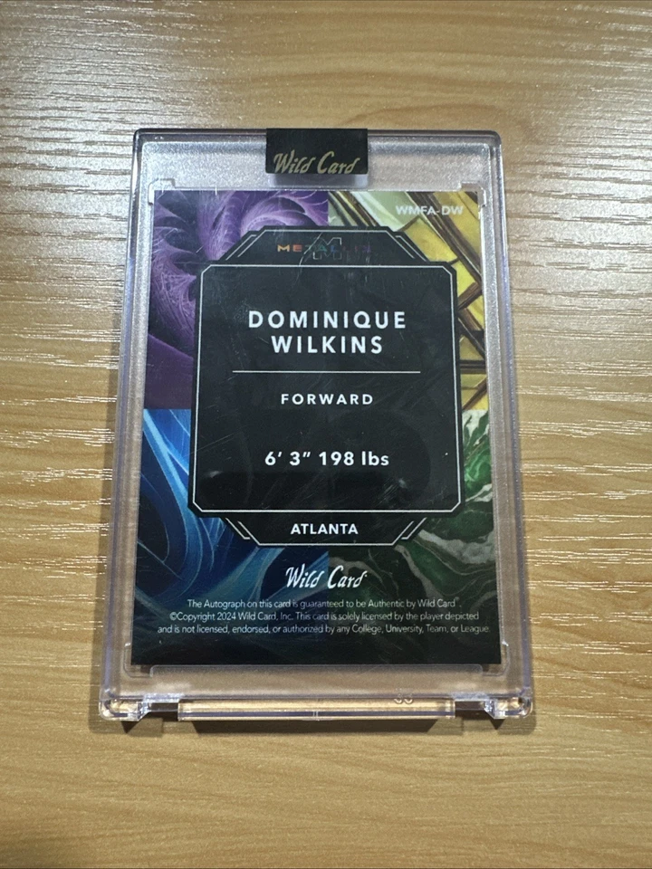 1/1 DOMINIQUE WILKINS 2024 COMODÍN METALLIX ARCO IRIS AUTÓGRAFO AUTOMÁTICO 1/1 Foto 2 de 4