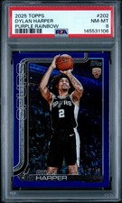 2025 Topps Dylan Harper Purple Rainbow RC 159/250 PSA 8