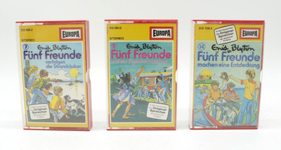 Enid Blyton Fünf Freunde MC Hörspiel Kassetten Sammlung Konvolt Vintage