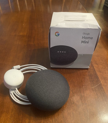 Google Home Mini Smart Speaker Gray Wi Fi Bluetooth Google Assistant w/ Box