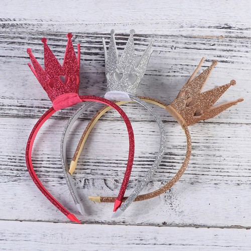 2 Pcs Crown Headband Stereo Glitter Headdress Hair Hair Clasp Hair Band Hair - Picture 2 of 12