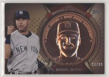 2013 Topps Proven Mettle Commemorative Coins Bronze 93/99 Derek Jeter HOF 4l8