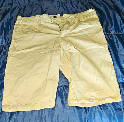 OVS Boys Beige Cotton Twill Bermuda Shorts Regular Fit Pockets Size 14-15Y
