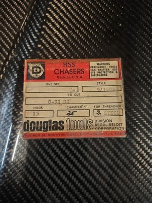 DOUGLAS TOOLS 8-32 GEOM. HSS THD CHASERS - 9/16DS GDH - USA NEW OLD Stock
