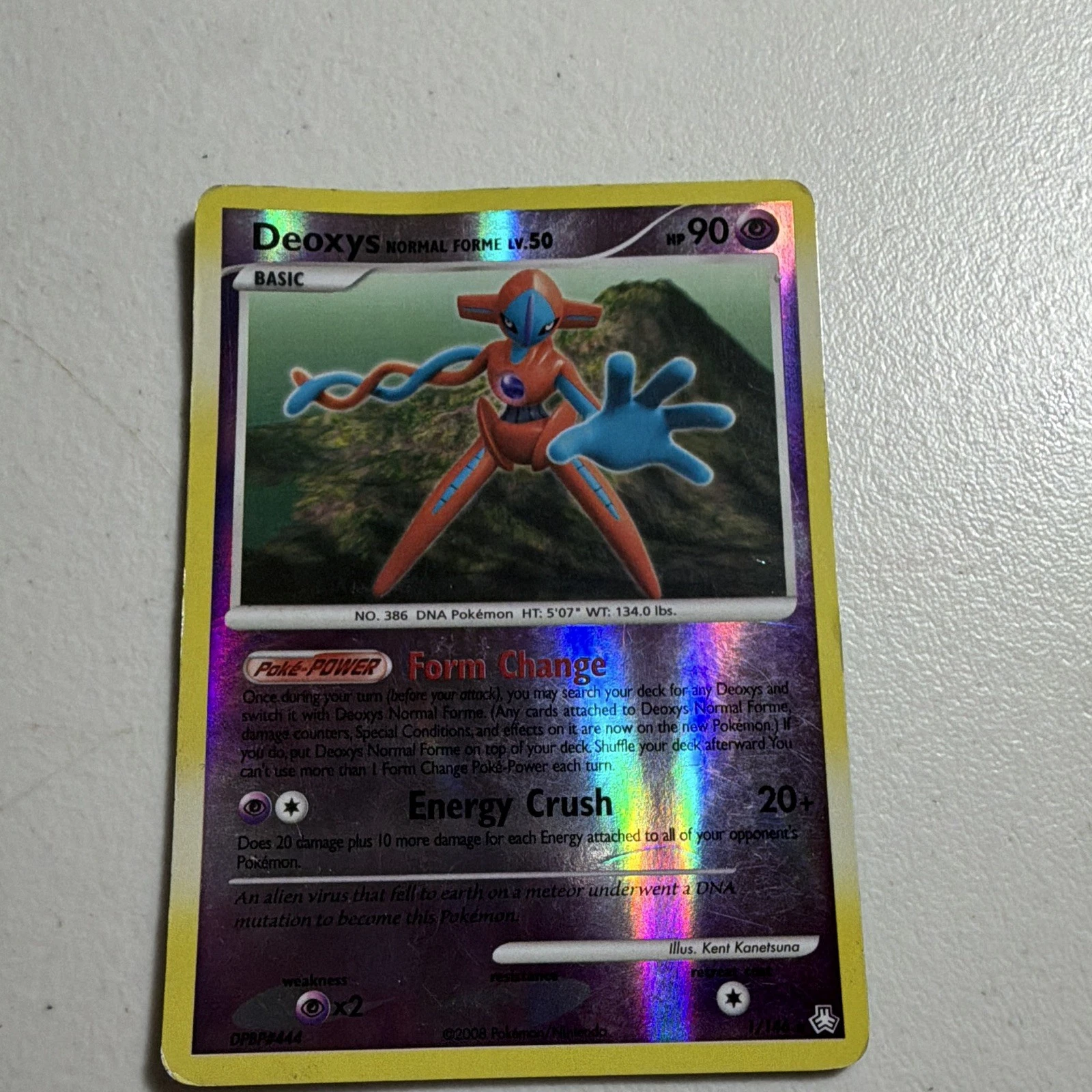 Pokemon TCG Legends Awakened Deoxys Normal Forme 1/146 Reverse Holo Rare English
