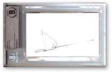 John Denver Signed Autographed Index Card Folk Singer Songwriter BAS 2114