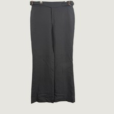Ralph Lauren Black Label Womens Black Wide Leg Belted Trousers 32" Waist