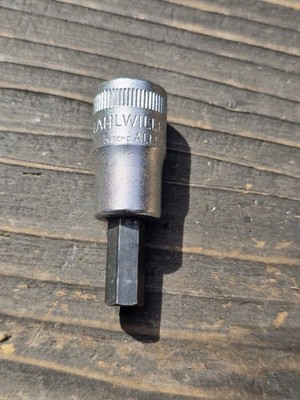 Vintage STAHLWILLE INHEX No. 49 - 3/8'' DRIVE Hex 8mm GERMANY 2'' Long Socket