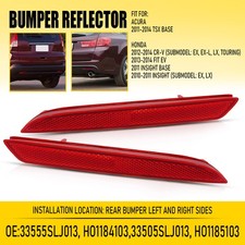 Rear Reflector Bumper Light Marker Red Lens F...