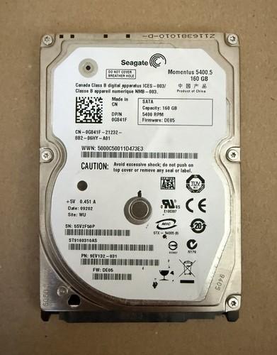 Seagate Momentus 5400.5 160GB 2,5" SATA SSHD (ST9160310AS)