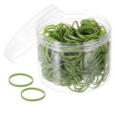 300Pcs Rubber Band Green 15mm x 2mm Hair Rubber Bands