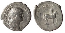 Roman silver denarius of Domitian – PEGASUS – AD 76, RIC II 921