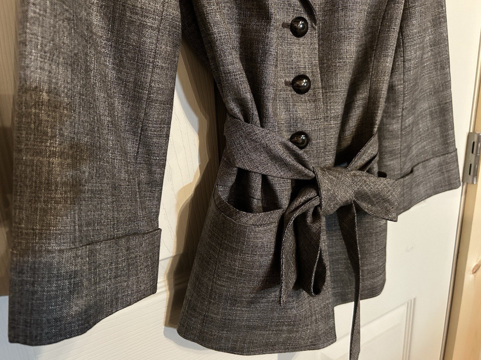 Semantics Brown Button Belted Blazer - image 3