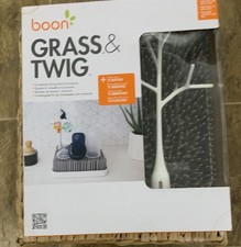 Boon Grass Countertop Baby Bottle Drying Rack Twig Accessory White BPA Free NEW