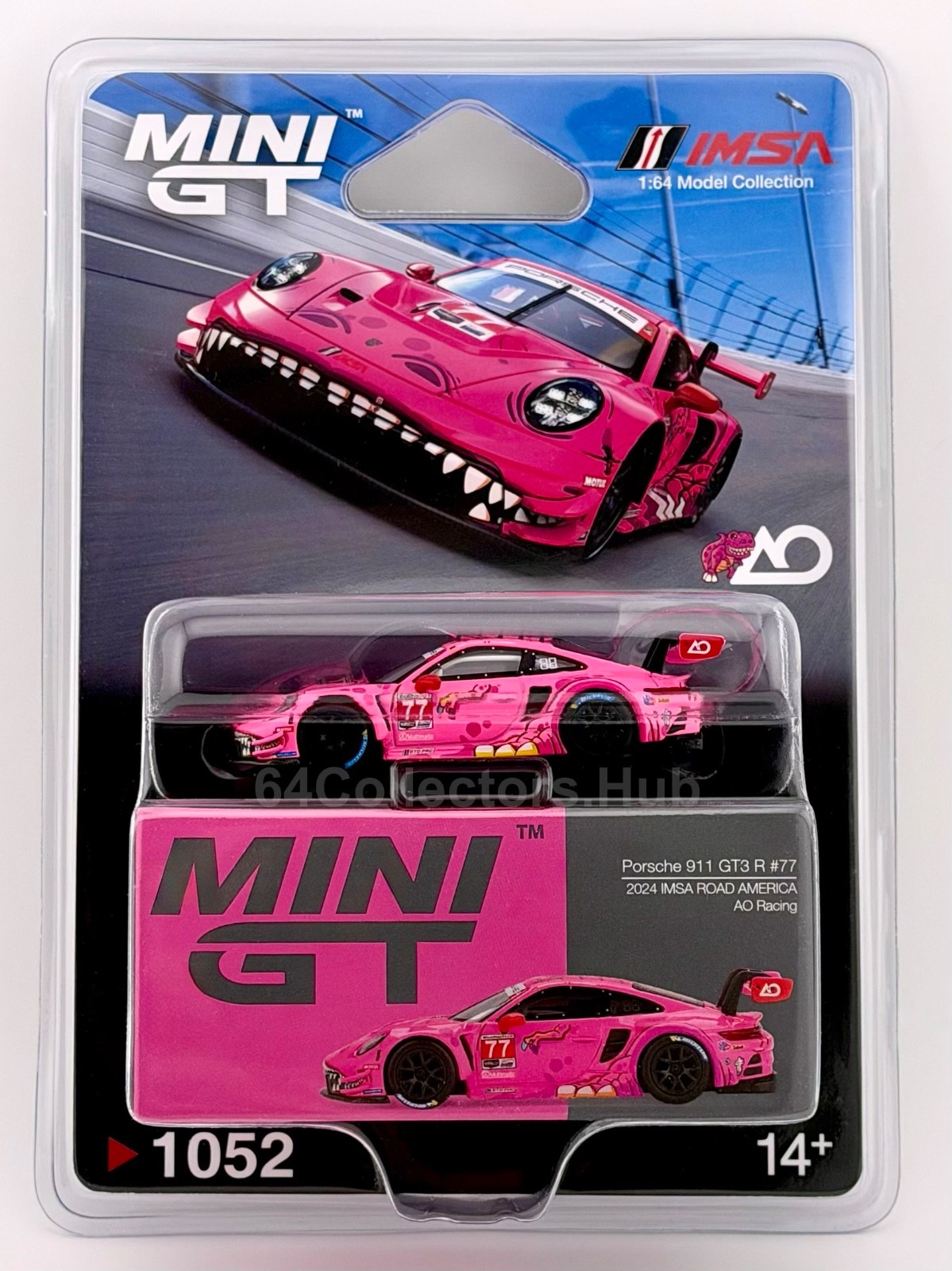 MINI GT - Porsche 911 GT3 R #77 “Roxy” 2024 IMSA Road Amercia - #1052 - Blister