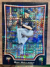 Roy Halladay Card 2009 Bowman Chrome X-Fractors /250 #116 