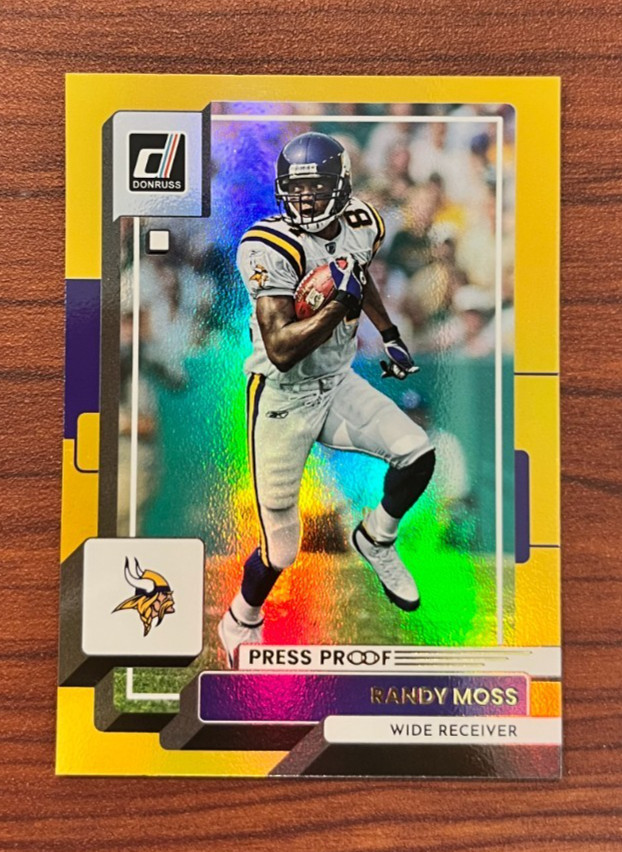 RANDY MOSS 2022 Donruss Premium Gold HOLO Foil PRESS PROOF #111 SP Vikings