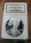 2003 w silver American eagle NGC PF 69 Ultra Cameo