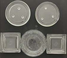 Glass Coasters (Square s & Circle s Lot Of 5)