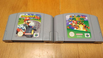 Mario Kart 64 + Super Mario 64 -  Nintendo 64 N64 Spiel Modul