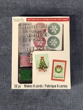 Recollections Mini Stamp Card Christmas Tree Wreath 30pcs Makes 6 Cards ash-03