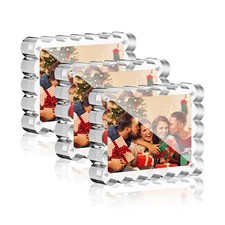 Acrylic Picture Frames 3.5x5, 3 Pack Clear Magnetic Lucite Frames, 20 Thicke...
