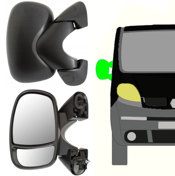 AußEnspiegel Elektrisch FüR Renault Trafic 2001 – 2014 Rechts-image
