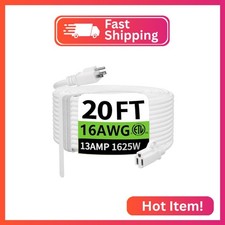 HUANCHAIN Indoor Outdoor White Extension Cord 20 FT Waterproof 16/3 Gauge